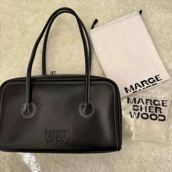 Marge Sherwood Handbags - MARGE SHERWOOD SOFT BOSTON BAG IN BLACK